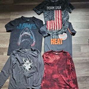 Graphic Kids T-Shirts Set - Black, Gray, Red